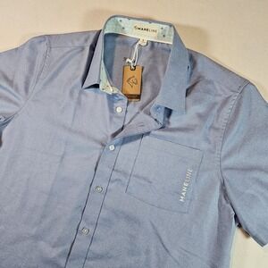 Maneline Shirt Men's The Lifestyle Solid Size L Blue Equestrian Western Cowboy